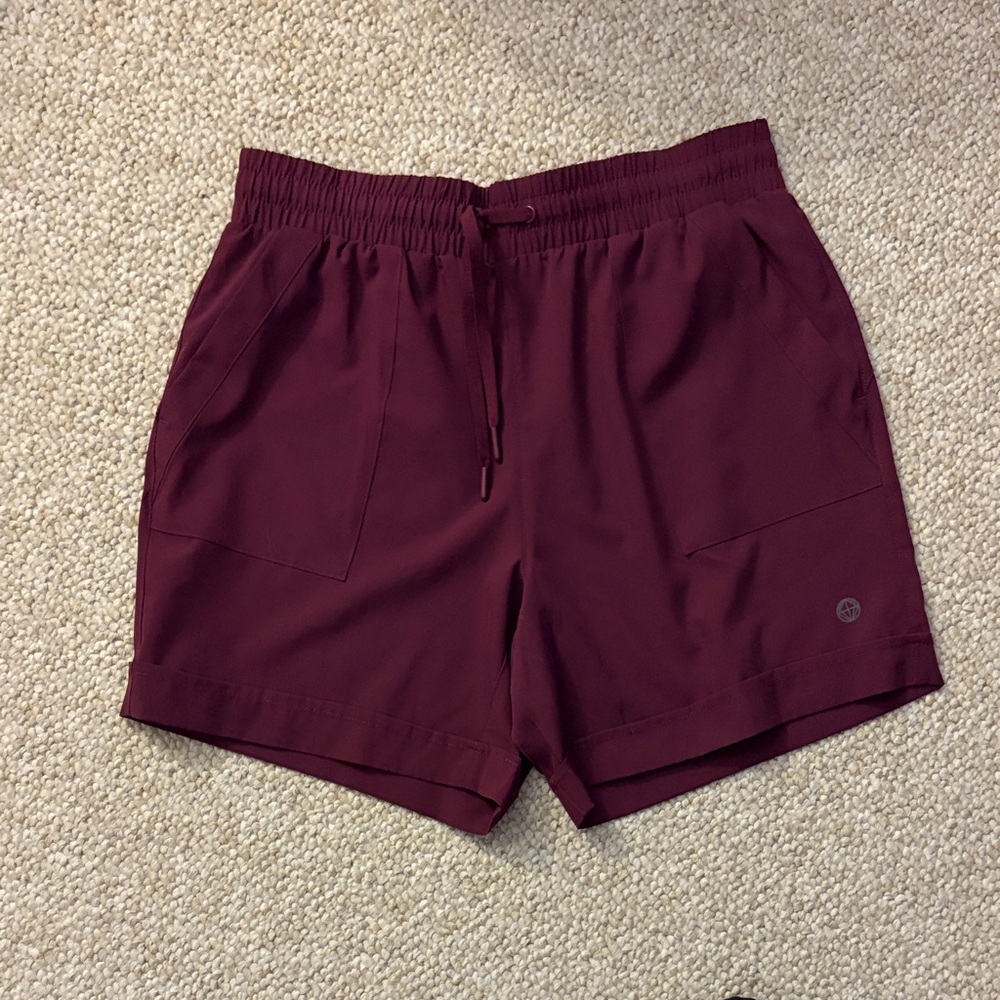Ladies Mondetta Burgundy Performance Shorts
